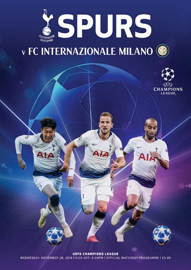 2018/19 CHAMPIONS LEAGUE - TOTTENHAM HOTSPUR v INTER MILAN